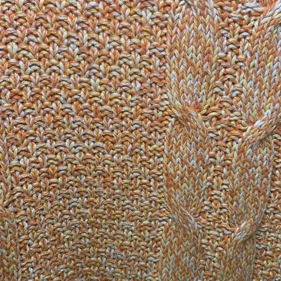 Tricots St Raphael Orange cable print crew neck sweater size XXL - Picture 2 of 6